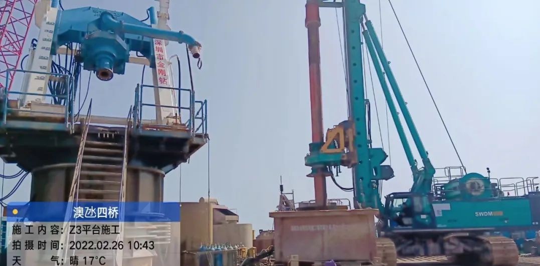 乘风破浪的旋挖钻机!山河智能助建澳氹第四跨海大桥